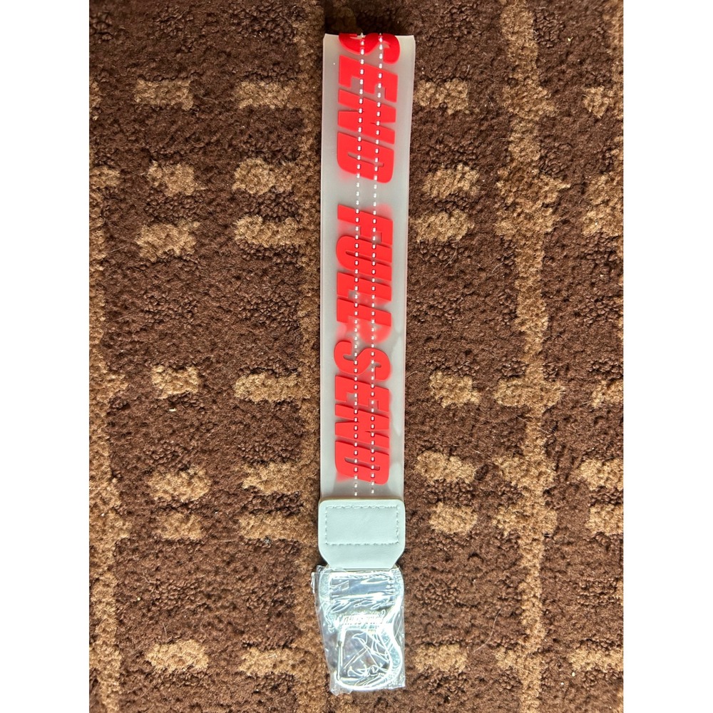 Full Send‎ Nelk Boys Keychain Lanyard Clear Frosted Silicone Red Logo Streetwear